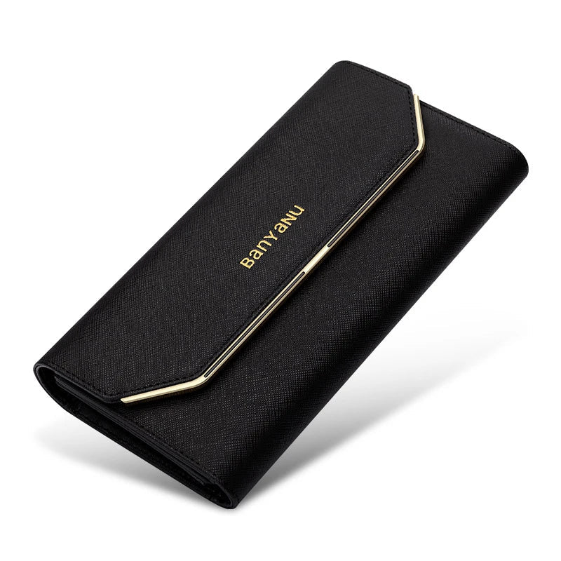 Original Genuine Leather Wallet for Women Luxury Designer Women'S Wallets Long Clutch RFID Purses Women Card Holder Handbag - thewrightstore