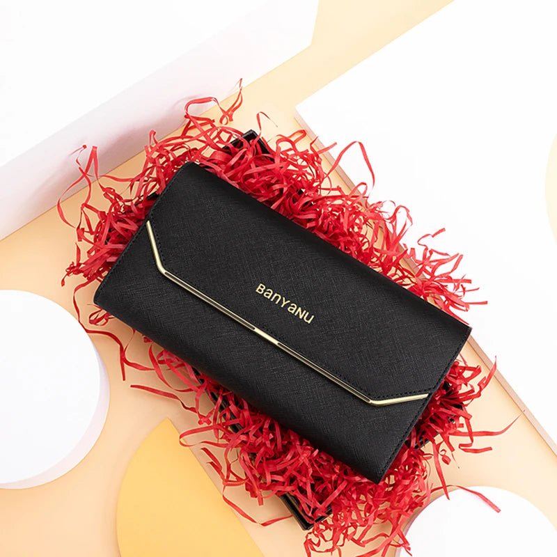 Original Genuine Leather Wallet for Women Luxury Designer Women'S Wallets Long Clutch RFID Purses Women Card Holder Handbag - thewrightstore