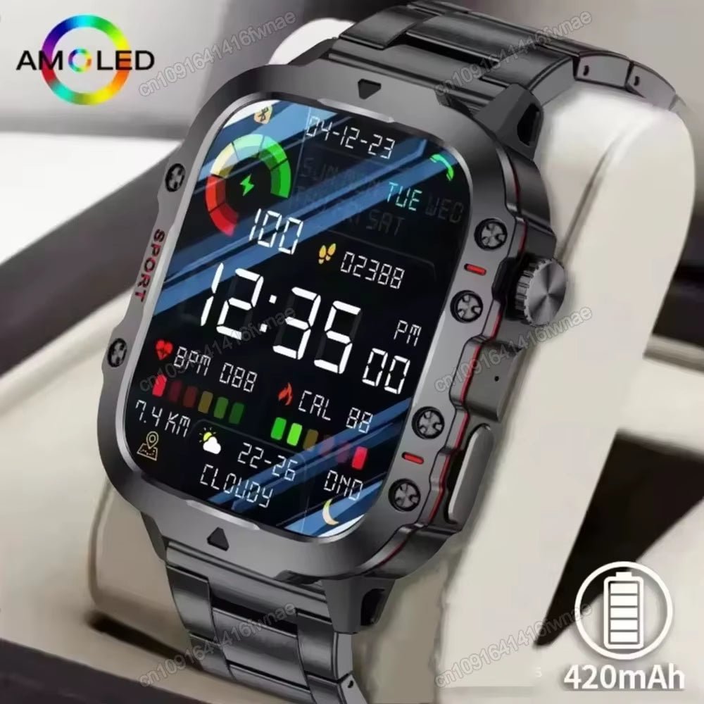 Original Men Smartwatch Flashlight Bluetooth Call Fitness Clock IP68 Waterproof Sports Men for Android IOS Smart Watch 2025 New - thewrightstore