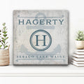 Personalized Family Name & Anchor Monogram Canvas Decor - thewrightstore