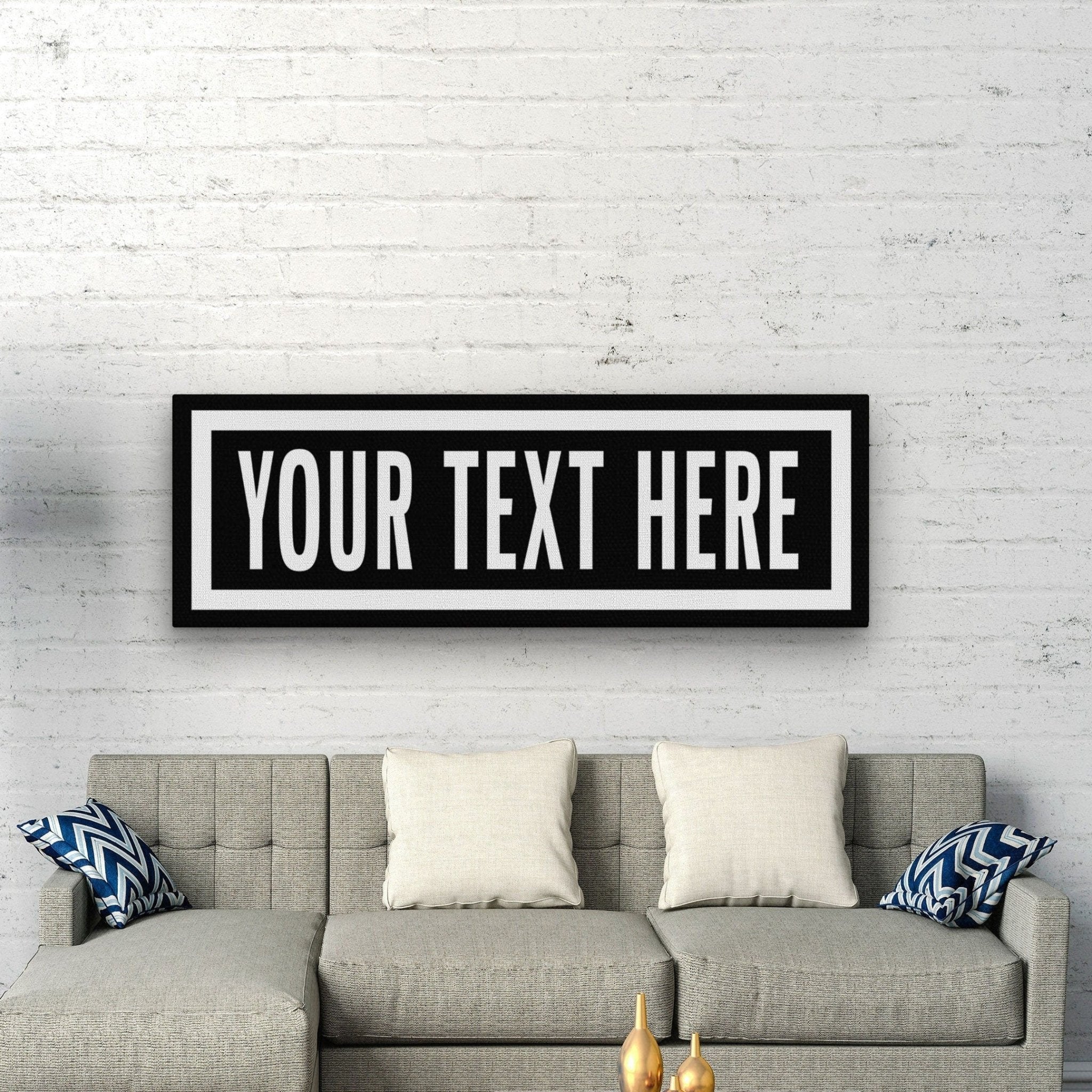 Personalized One Way Wall Hanging | Clean & Distressed Metal Look - thewrightstore
