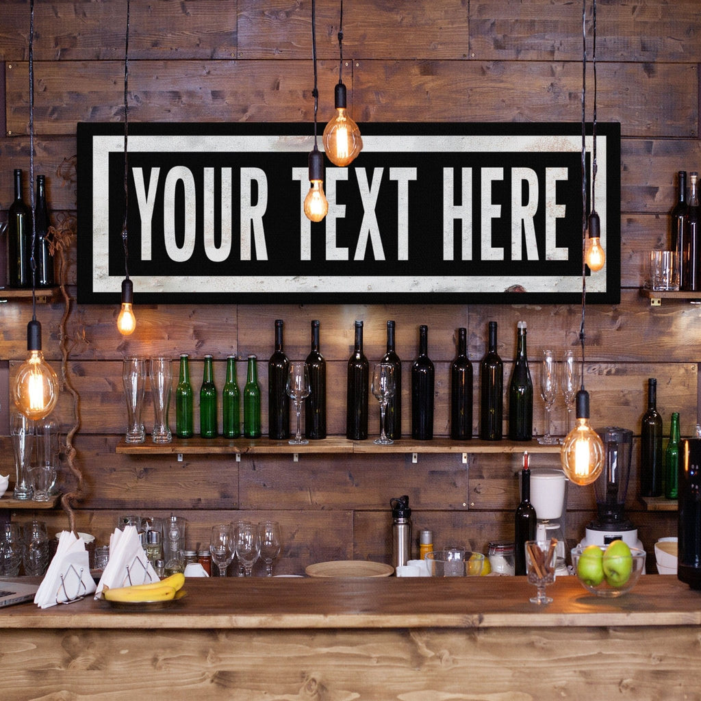 Personalized One Way Wall Hanging | Clean & Distressed Metal Look - thewrightstore