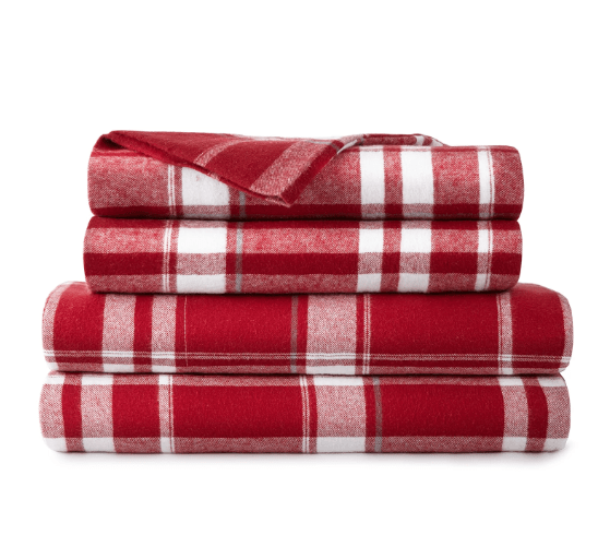 Plaid Organic Flannel Sheet Set - thewrightstore