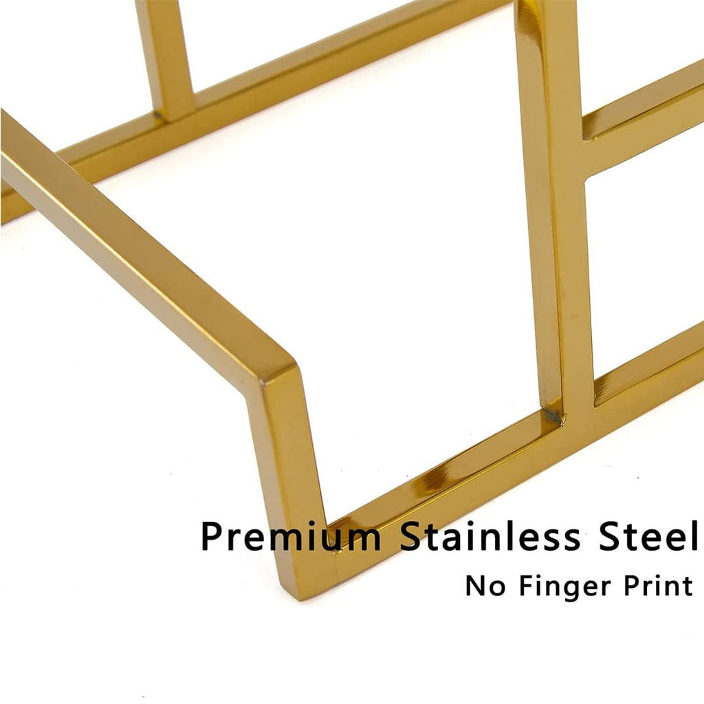 Polished Gold 3-Tier Metal Wallet Display Rack for Retail Stores - thewrightstore