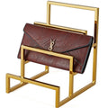 Polished Gold 3-Tier Metal Wallet Display Rack for Retail Stores - thewrightstore