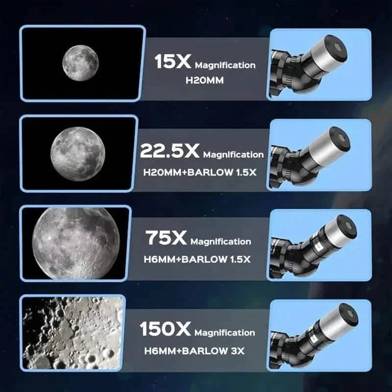 Portable Astronomical 150X Telescope 70mm Aperture Telescope Monocular With Tripod - thewrightstore