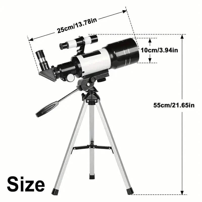 Portable Astronomical 150X Telescope 70mm Aperture Telescope Monocular With Tripod - thewrightstore