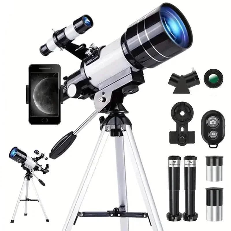 Portable Astronomical 150X Telescope 70mm Aperture Telescope Monocular With Tripod - thewrightstore