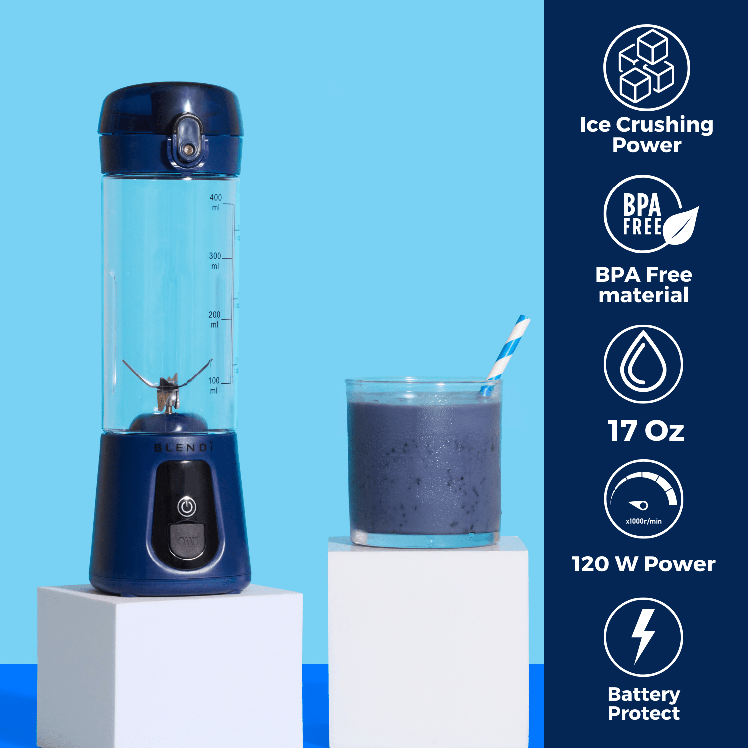 Pro+ Ice Crushing Portable Blender (17oz) - thewrightstore