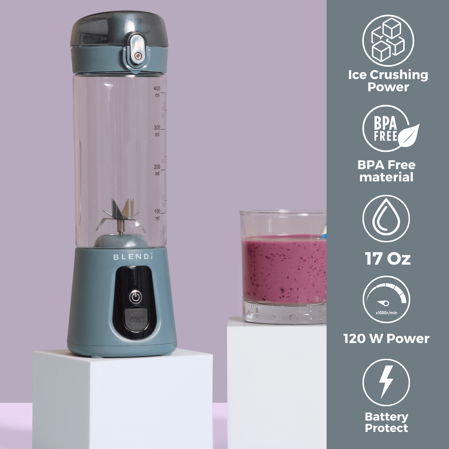 Pro+ Ice Crushing Portable Blender (17oz) - thewrightstore