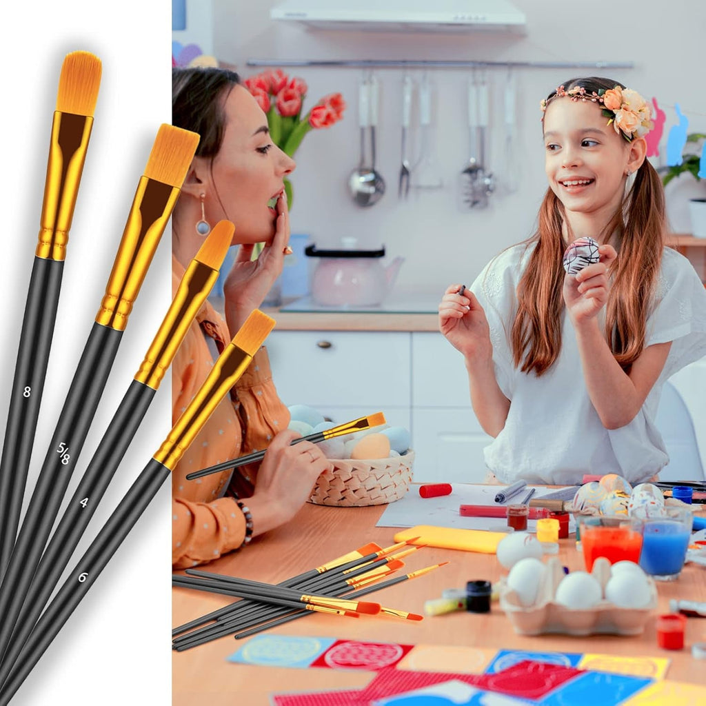 Professional Paint Brush Set - 30 Pieces for Acrylic, Oil, and Watercolor Painting - Versatile Artist Brushes for Body, Face, Rock, and Canvas - Ideal for Adult Art and Craft Projects - Black - thewrightstore