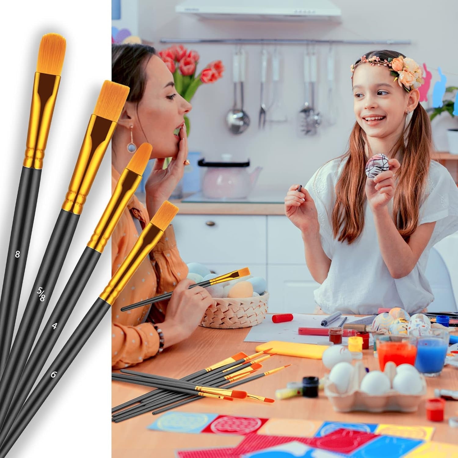 Professional Paint Brush Set - 30 Pieces for Acrylic, Oil, and Watercolor Painting - Versatile Artist Brushes for Body, Face, Rock, and Canvas - Ideal for Adult Art and Craft Projects - Black - thewrightstore