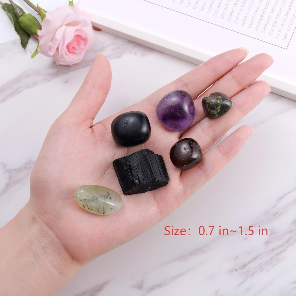 Protection Crystal Set for Shielding Negativity and Spiritual Defense - Healing Stones for Energy Cleansing and Thoughtful Gifts for Loved Ones - thewrightstore