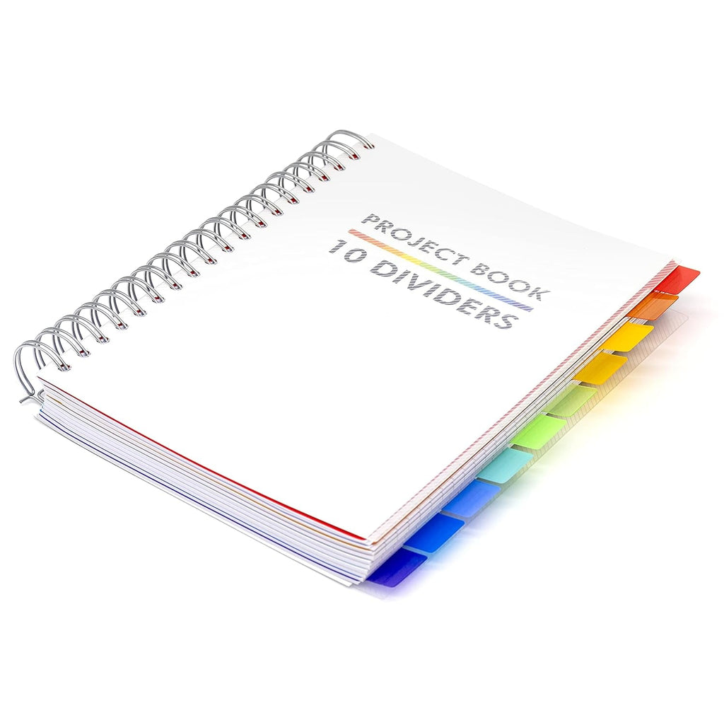 Pukka Pad B5 Subject Notebook with 10 Repositionable Dividers – 400 Perforated Pages of 80GSM Paper – 200 Sheets for School, Office, and Home – White, 7.48 x 9.84 Inches - thewrightstore