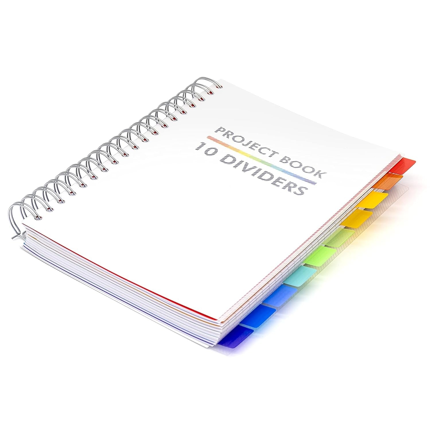 Pukka Pad B5 Subject Notebook with 10 Repositionable Dividers – 400 Perforated Pages of 80GSM Paper – 200 Sheets for School, Office, and Home – White, 7.48 x 9.84 Inches - thewrightstore