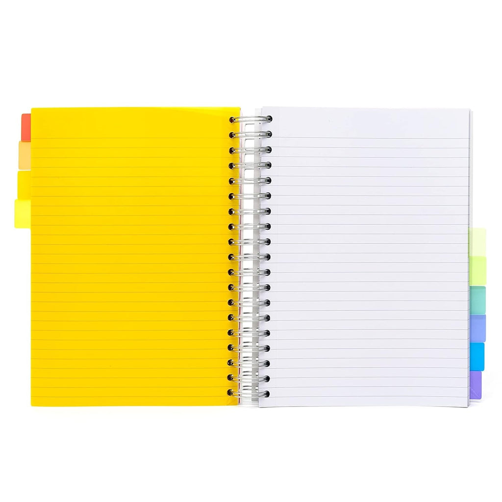 Pukka Pad B5 Subject Notebook with 10 Repositionable Dividers – 400 Perforated Pages of 80GSM Paper – 200 Sheets for School, Office, and Home – White, 7.48 x 9.84 Inches - thewrightstore