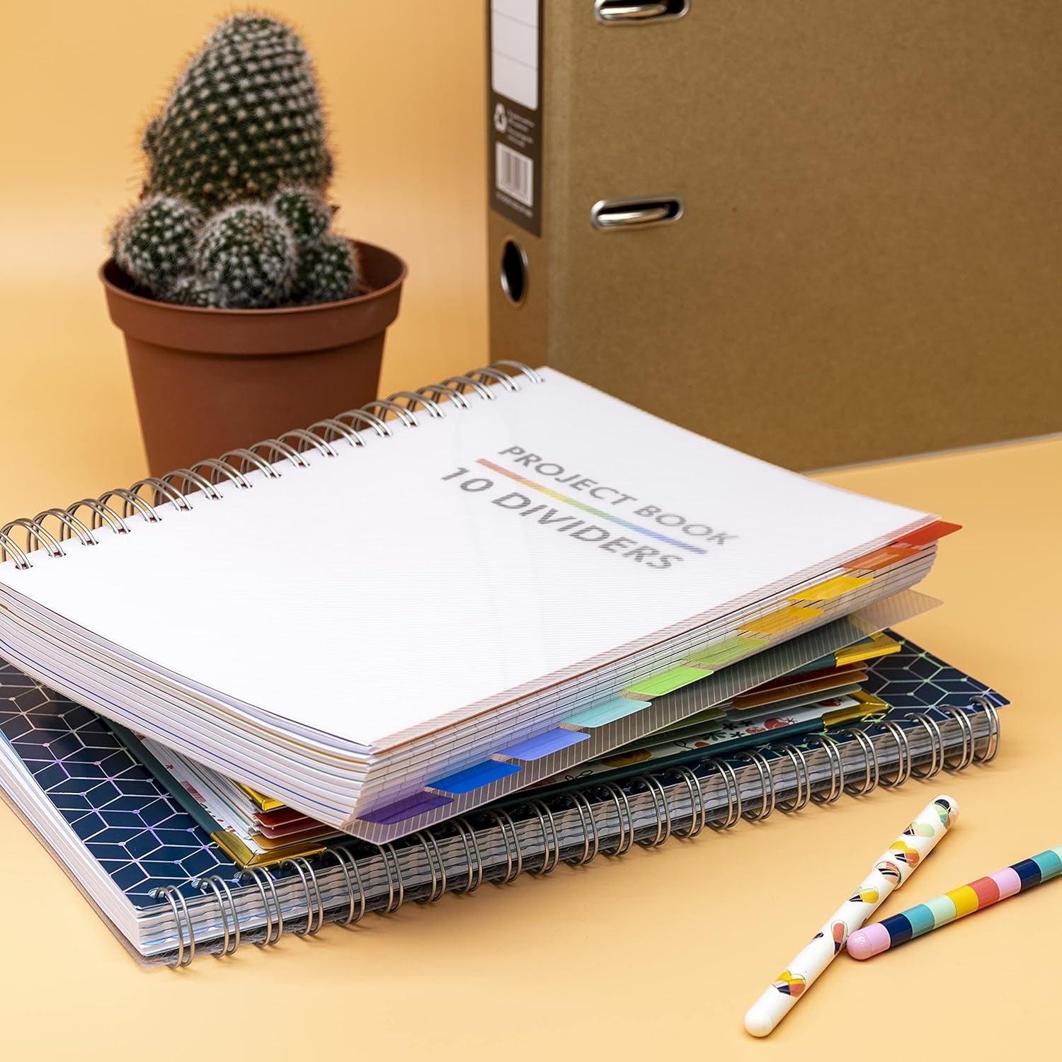 Pukka Pad B5 Subject Notebook with 10 Repositionable Dividers – 400 Perforated Pages of 80GSM Paper – 200 Sheets for School, Office, and Home – White, 7.48 x 9.84 Inches - thewrightstore