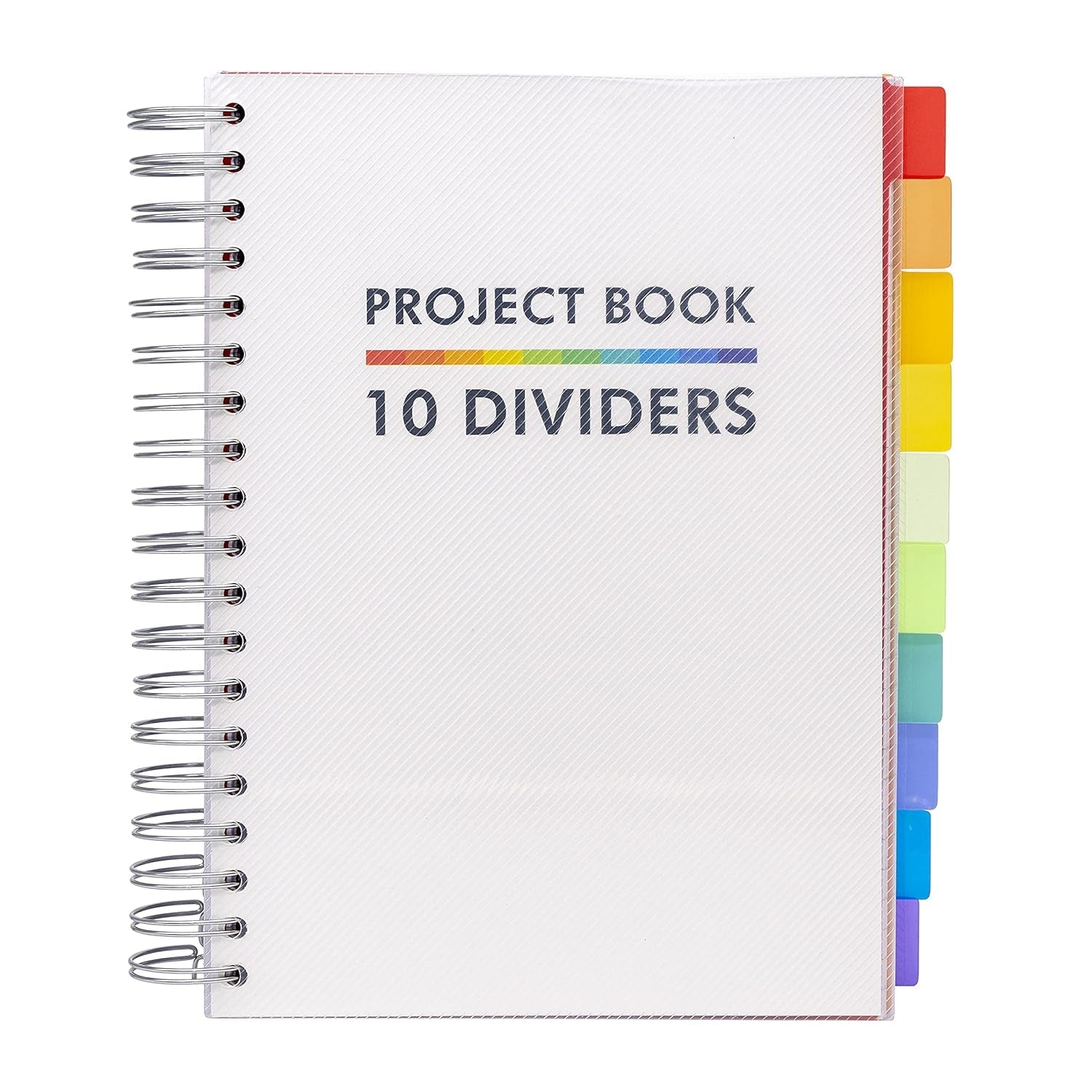 Pukka Pad B5 Subject Notebook with 10 Repositionable Dividers – 400 Perforated Pages of 80GSM Paper – 200 Sheets for School, Office, and Home – White, 7.48 x 9.84 Inches - thewrightstore