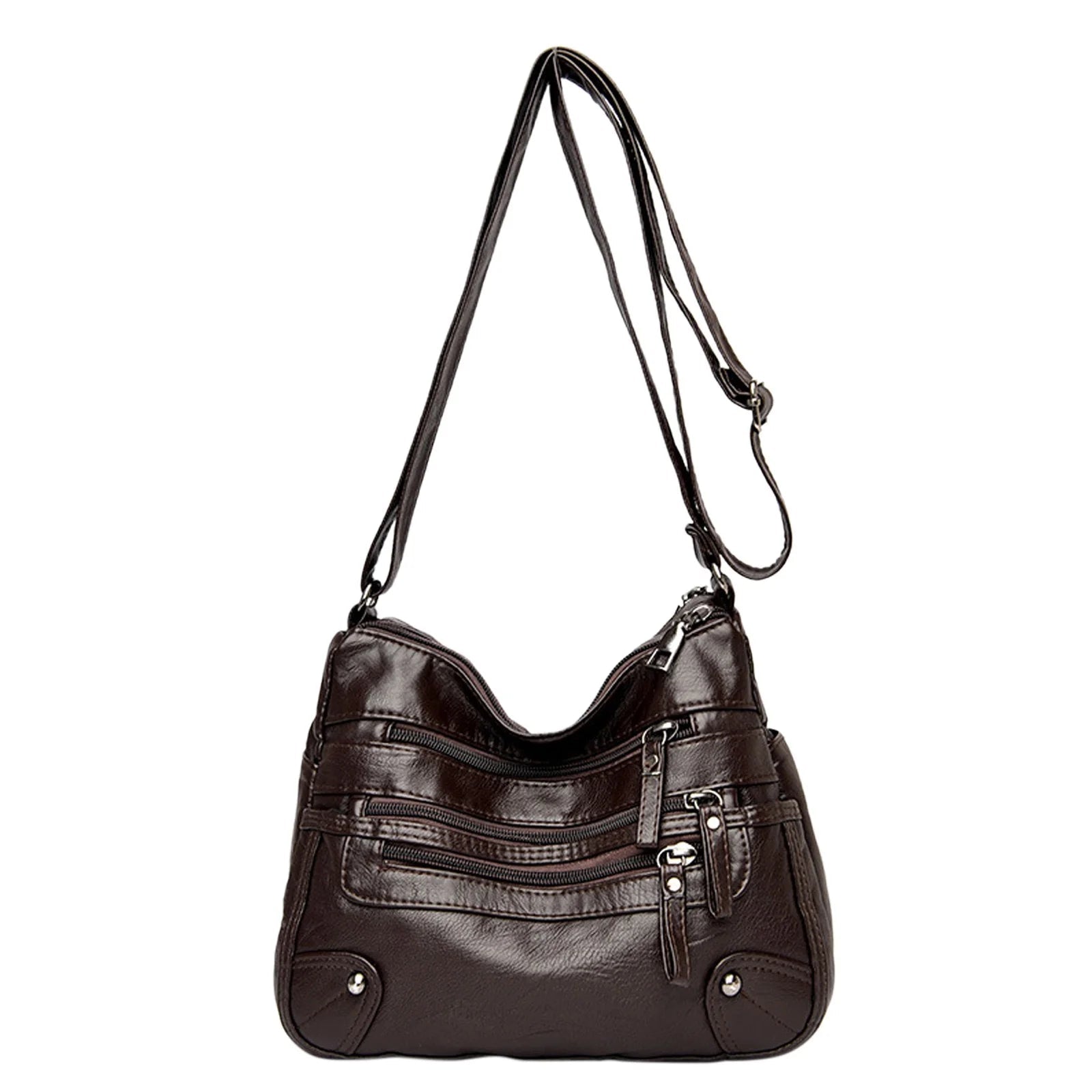 Purse for Women Soft PU Leather Multi Pockets Crossbody Shoulder Bag Lightweight Handbags Pocketbook - thewrightstore