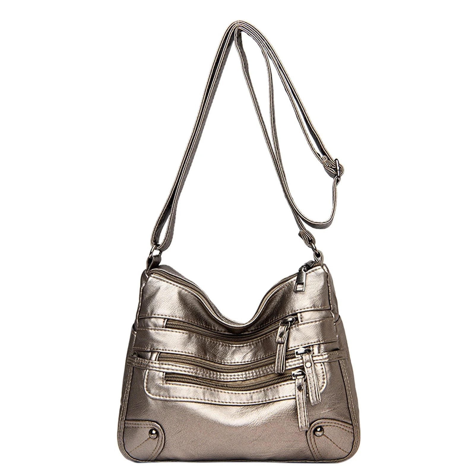 Purse for Women Soft PU Leather Multi Pockets Crossbody Shoulder Bag Lightweight Handbags Pocketbook - thewrightstore