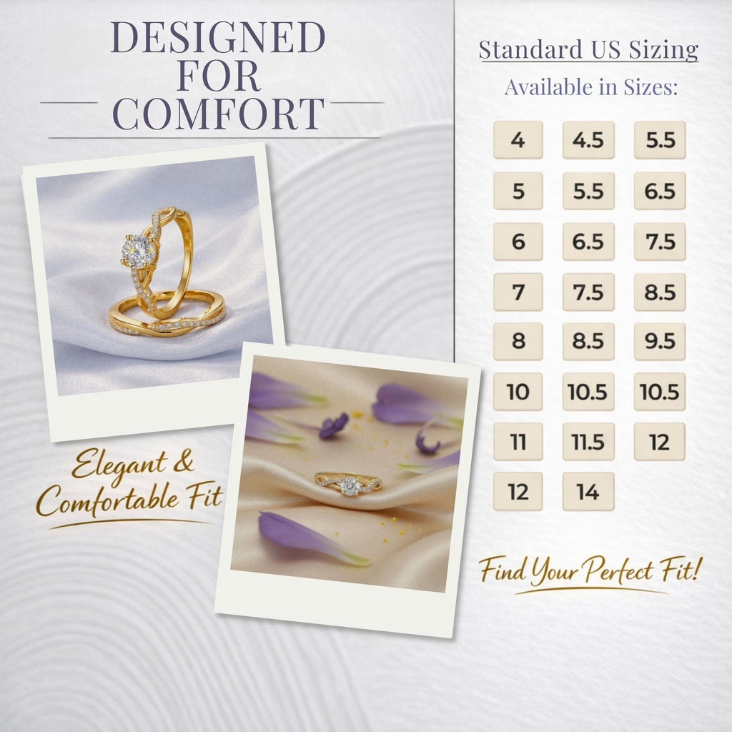 Queena Wedding Ring Set Anniversary Band Engagement Ring for Women Sterling Sterling Cz - thewrightstore