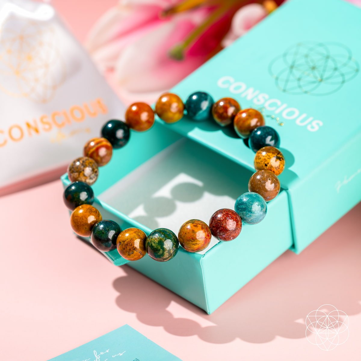 Quiet My Mind – Ocean Jasper Bracelet - thewrightstore