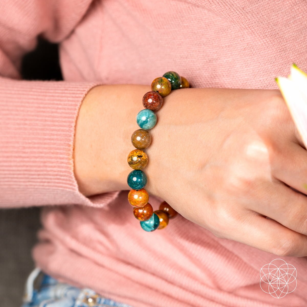 Quiet My Mind – Ocean Jasper Bracelet - thewrightstore