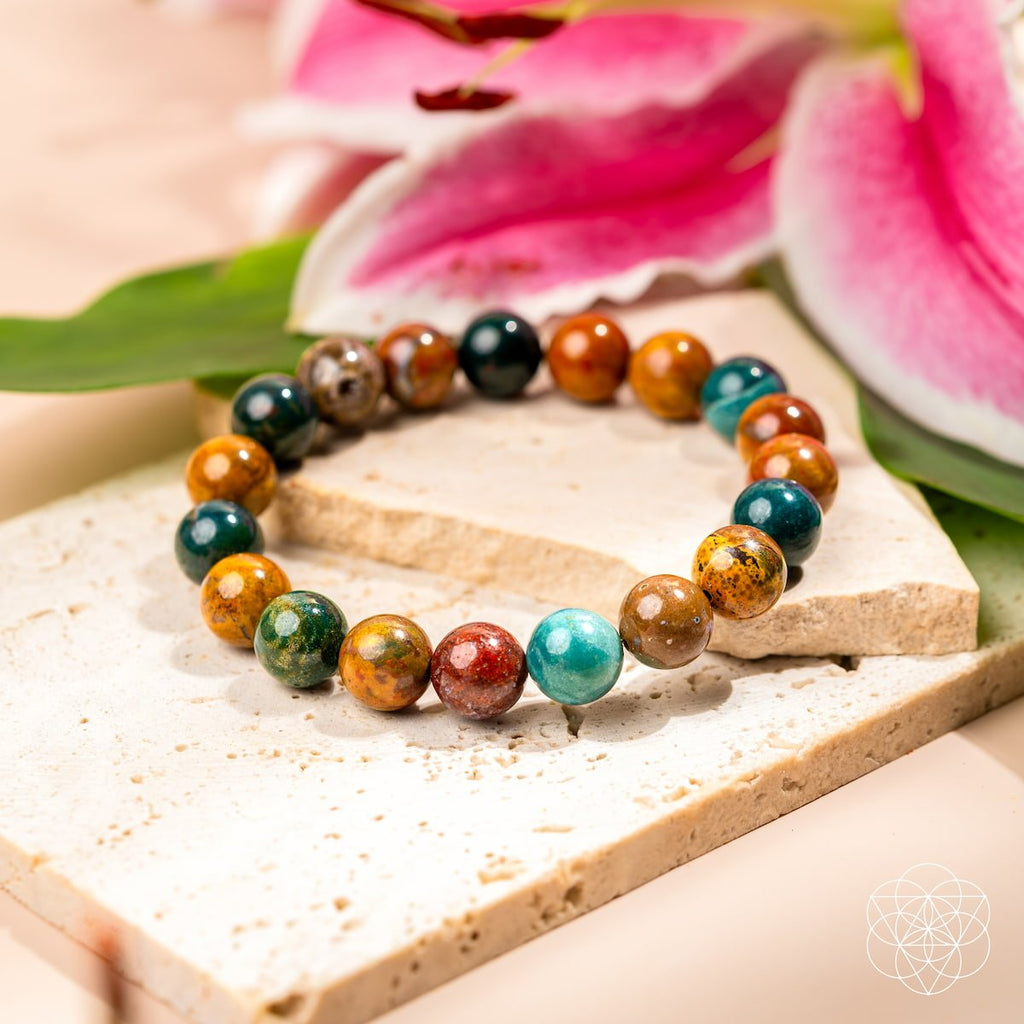Quiet My Mind – Ocean Jasper Bracelet - thewrightstore