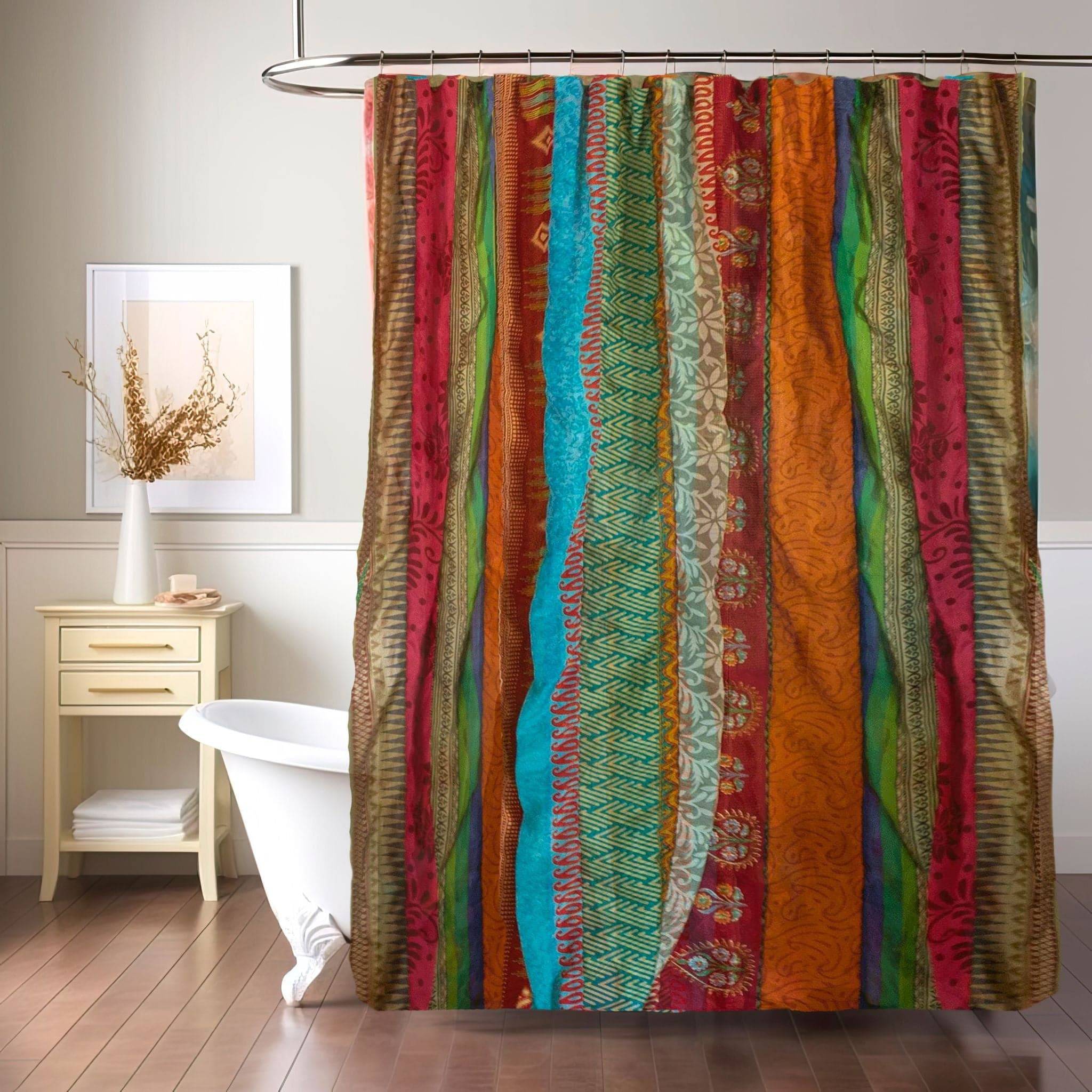 Rainbow Oasis Drapes – Upcycled Boho Curtains - thewrightstore