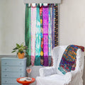Rainbow Oasis Drapes – Upcycled Boho Curtains - thewrightstore