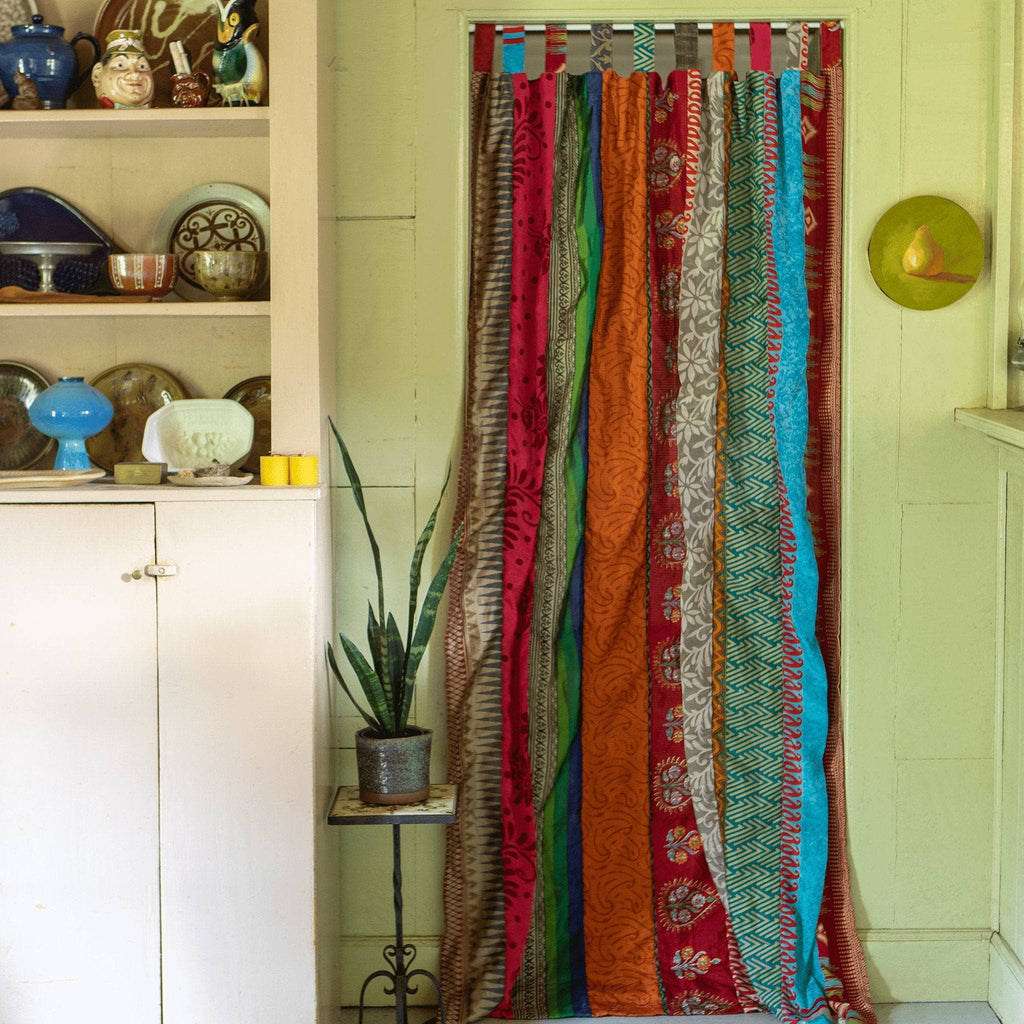 Rainbow Oasis Drapes – Upcycled Boho Curtains - thewrightstore