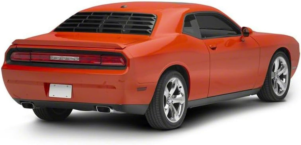 Rear Window Louvers - Retro Fastback Style ABS Cover with Lift-Off One-Piece Design and No-Drill Installation for 2008–2023 Dodge Challenger - thewrightstore