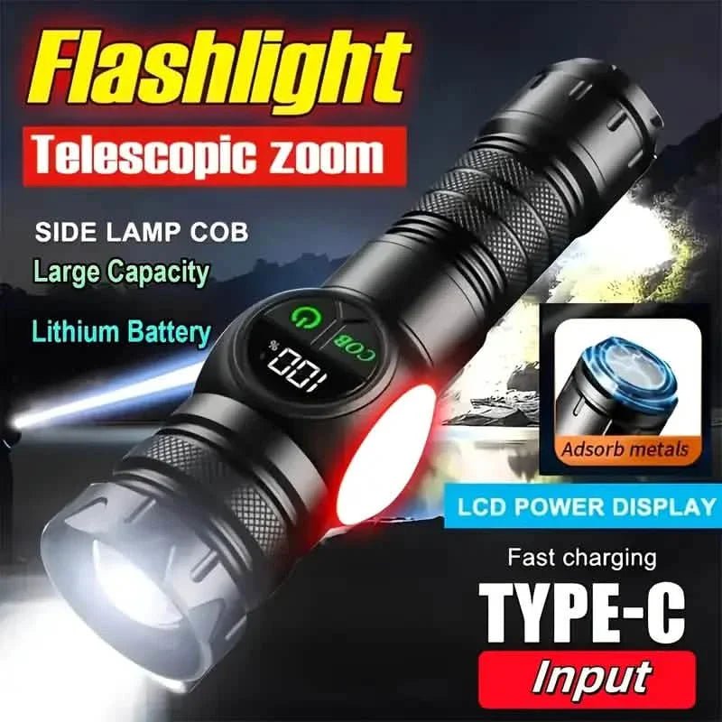 Rechargeable LED Flashlight with 5 Modes & Magnetic Base – Gift Box - thewrightstore