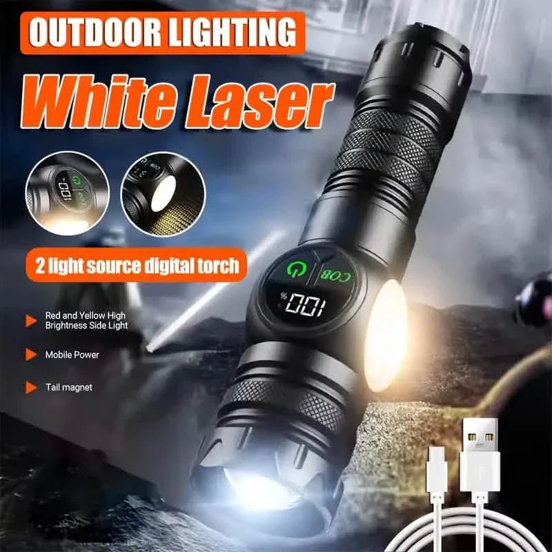 Rechargeable LED Flashlight with 5 Modes & Magnetic Base – Gift Box - thewrightstore