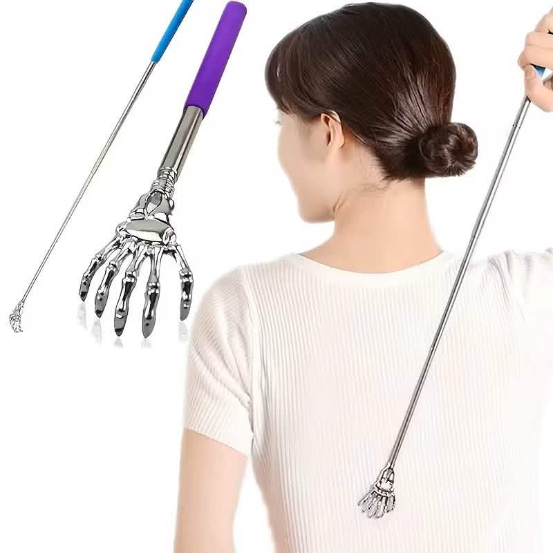 Retractable Back Itching Device – Stainless Steel Claw Massager for Relaxing the Back - thewrightstore