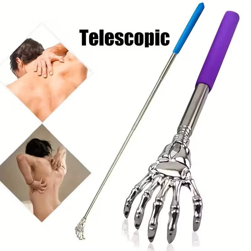 Retractable Back Itching Device – Stainless Steel Claw Massager for Relaxing the Back - thewrightstore