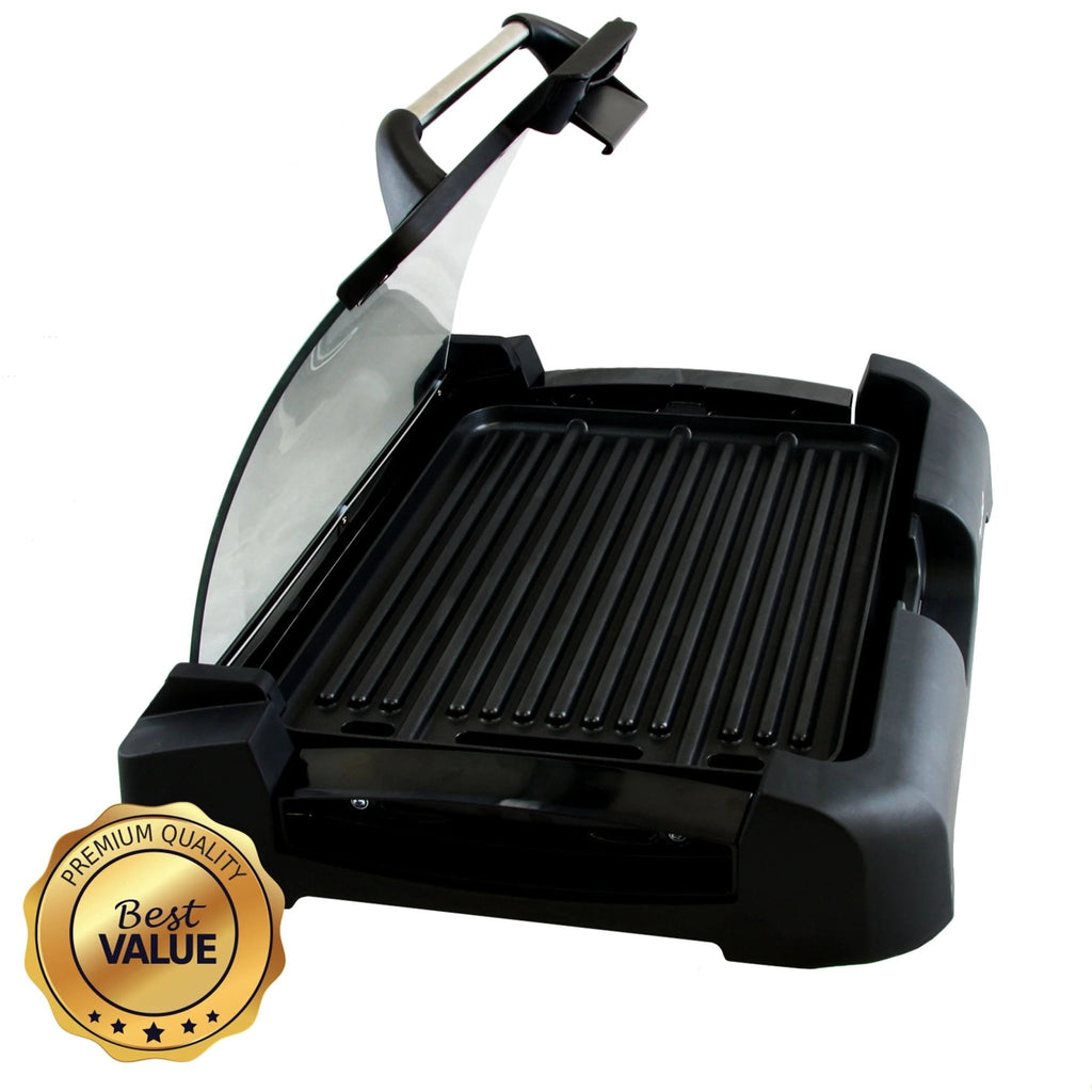 Reversible Indoor Grill and Griddle with Removable Glass Lid - thewrightstore
