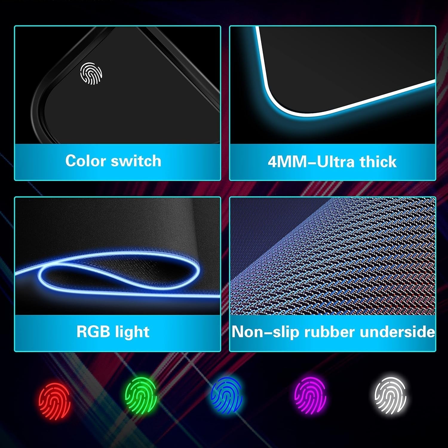 RGB Gaming Mouse Pad with 15W Wireless Charging, Extended Desk Mat 31.5 x 11.8 Inch, LED Mouse Pad with 10 Lighting Modes, Non - Slip Base for Keyboard, Mouse - thewrightstore