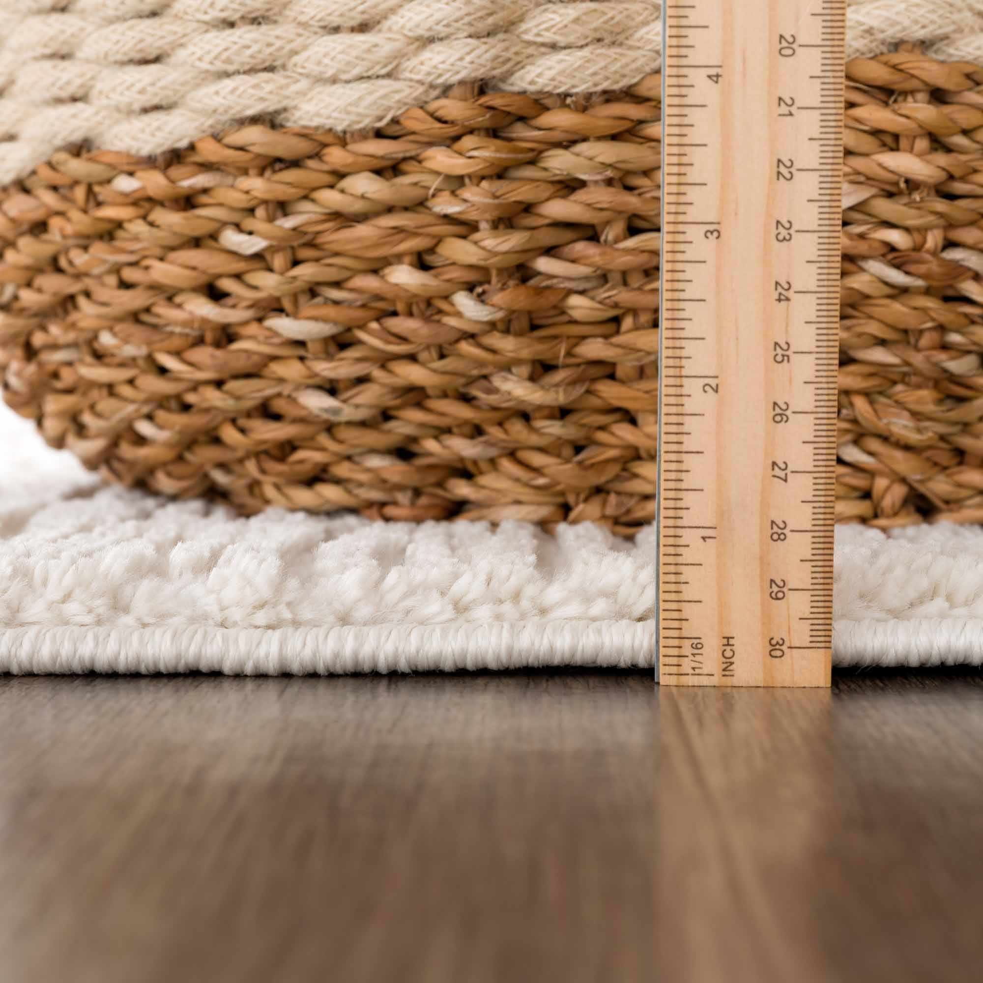 Riad Black Striped White Rug with Tassels - thewrightstore