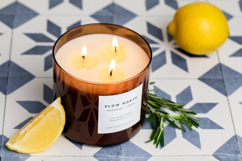Rosemary + Lemon - Signature 3 - Wick Candle - thewrightstore