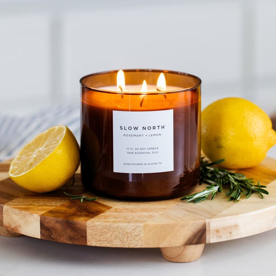 Rosemary + Lemon - Signature 3 - Wick Candle - thewrightstore