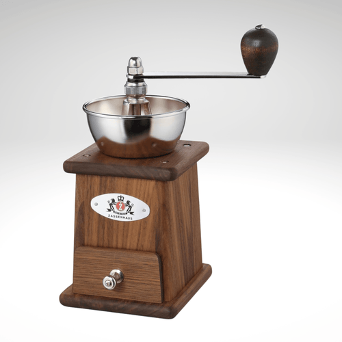 "Santos" Coffee Mill, Walnut, 4.5" x 4.2" x 9.25" - thewrightstore