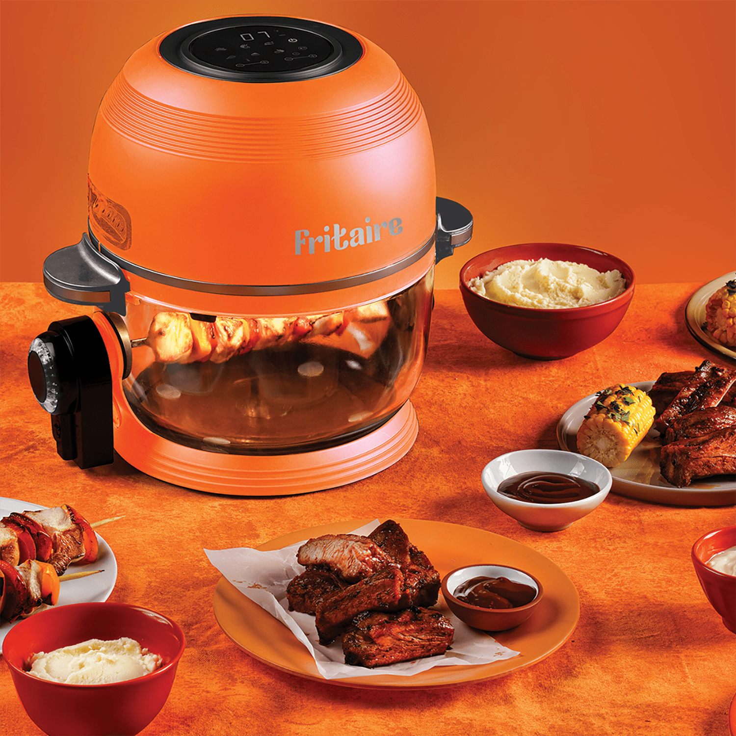 Self - Cleaning Air Fryer™ & Non - Toxic Air Fryer™ - Orange - thewrightstore