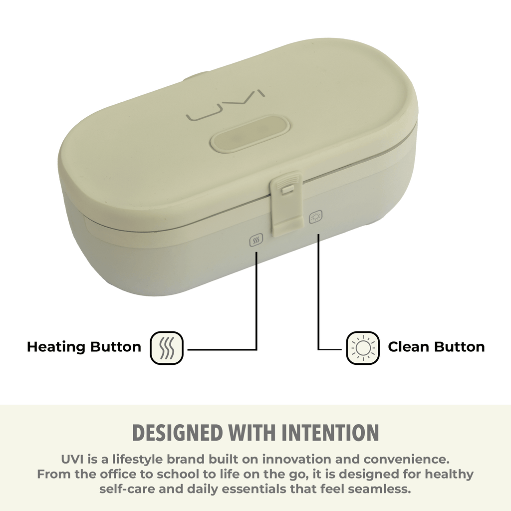 Self - Heating Lunch Box With USB - C Cord and UV LIGHT SANITIZER - thewrightstore