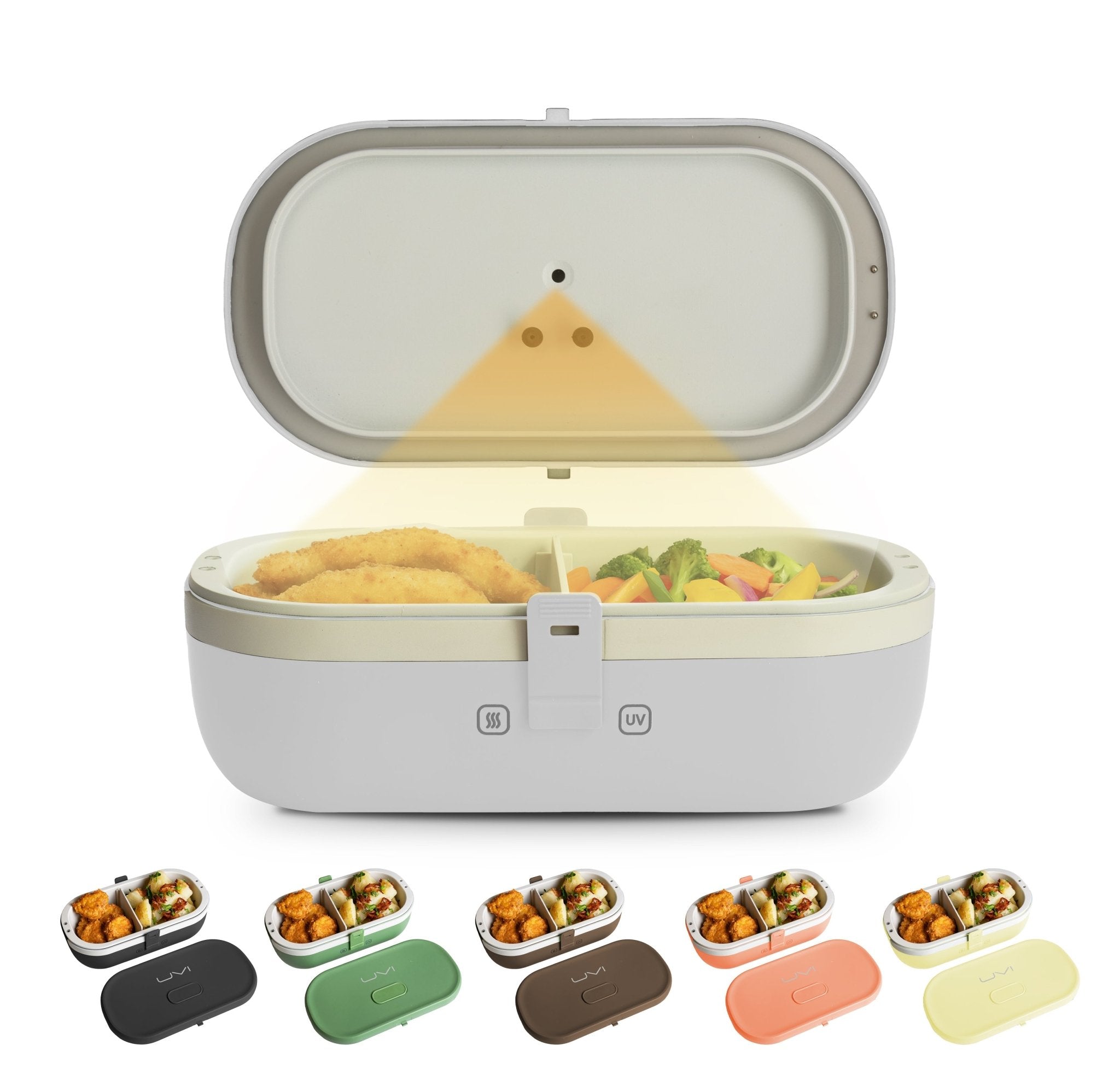 Self - Heating Lunch Box With USB - C Cord and UV LIGHT SANITIZER - thewrightstore