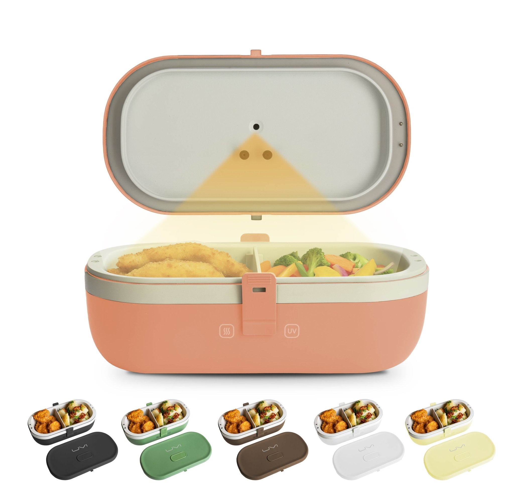 Self - Heating Lunch Box With USB - C Cord and UV LIGHT SANITIZER - thewrightstore