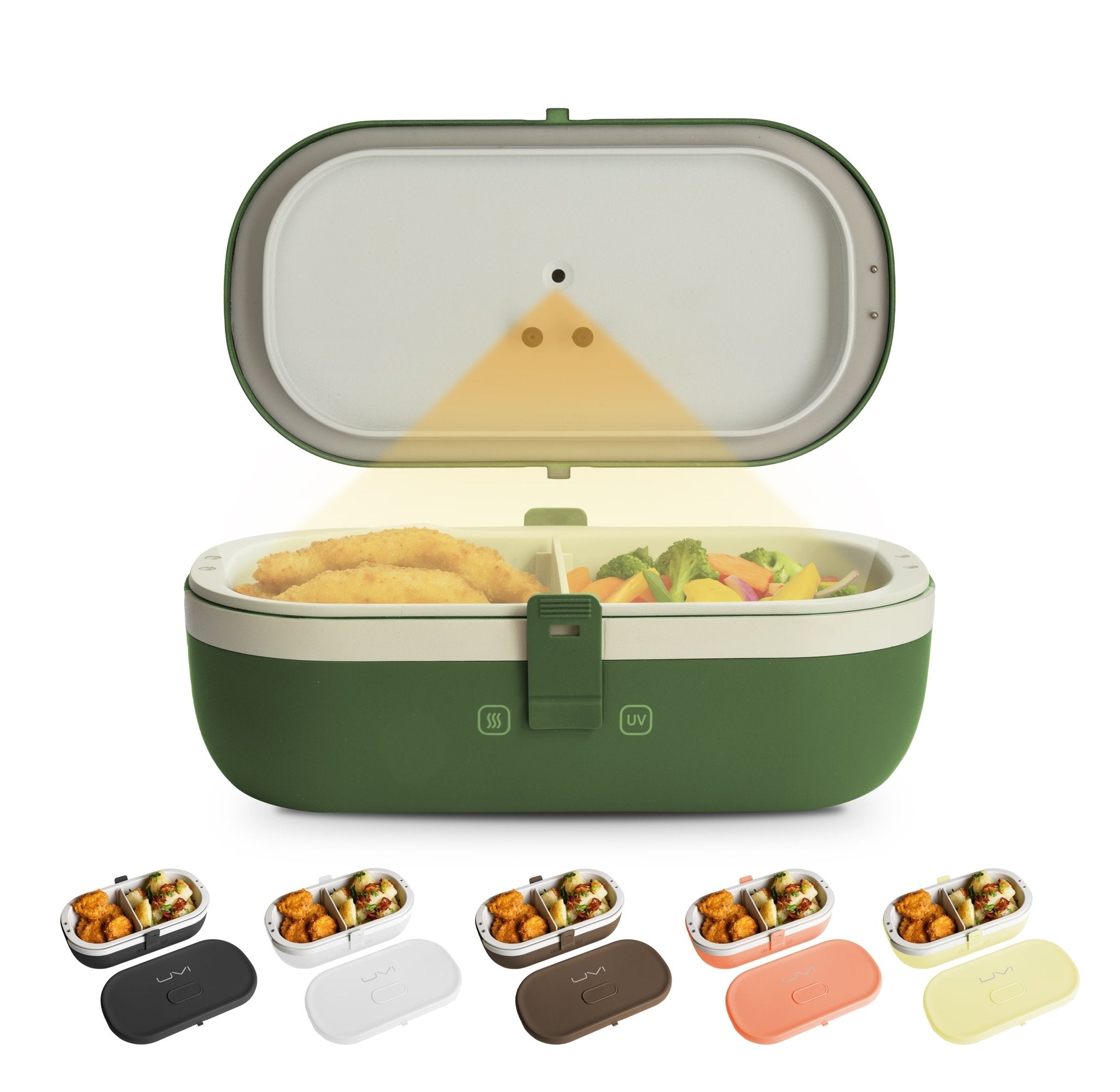 Self - Heating Lunch Box With USB - C Cord and UV LIGHT SANITIZER - thewrightstore