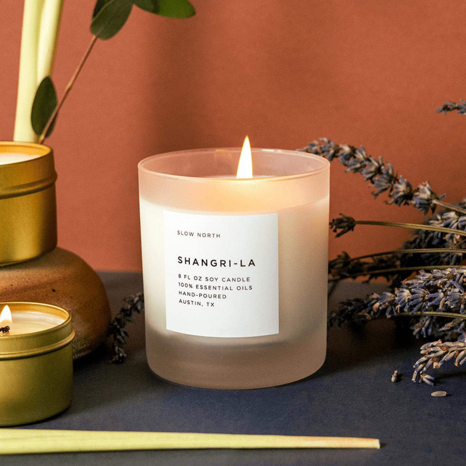 Shangri - La - Signature Candle (Eucalyptus + Lavender + Lemongrass) - thewrightstore