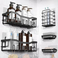 Shower Caddy, Shower Shelves 5 Pack, Adhesive Shower Organizer for Bathroom & Kitchen, No Drilling, Large Capacity, Rustproof SUS304 Stainless Steel Bathroom Organizer, Bathroom Accessories, Black - thewrightstore