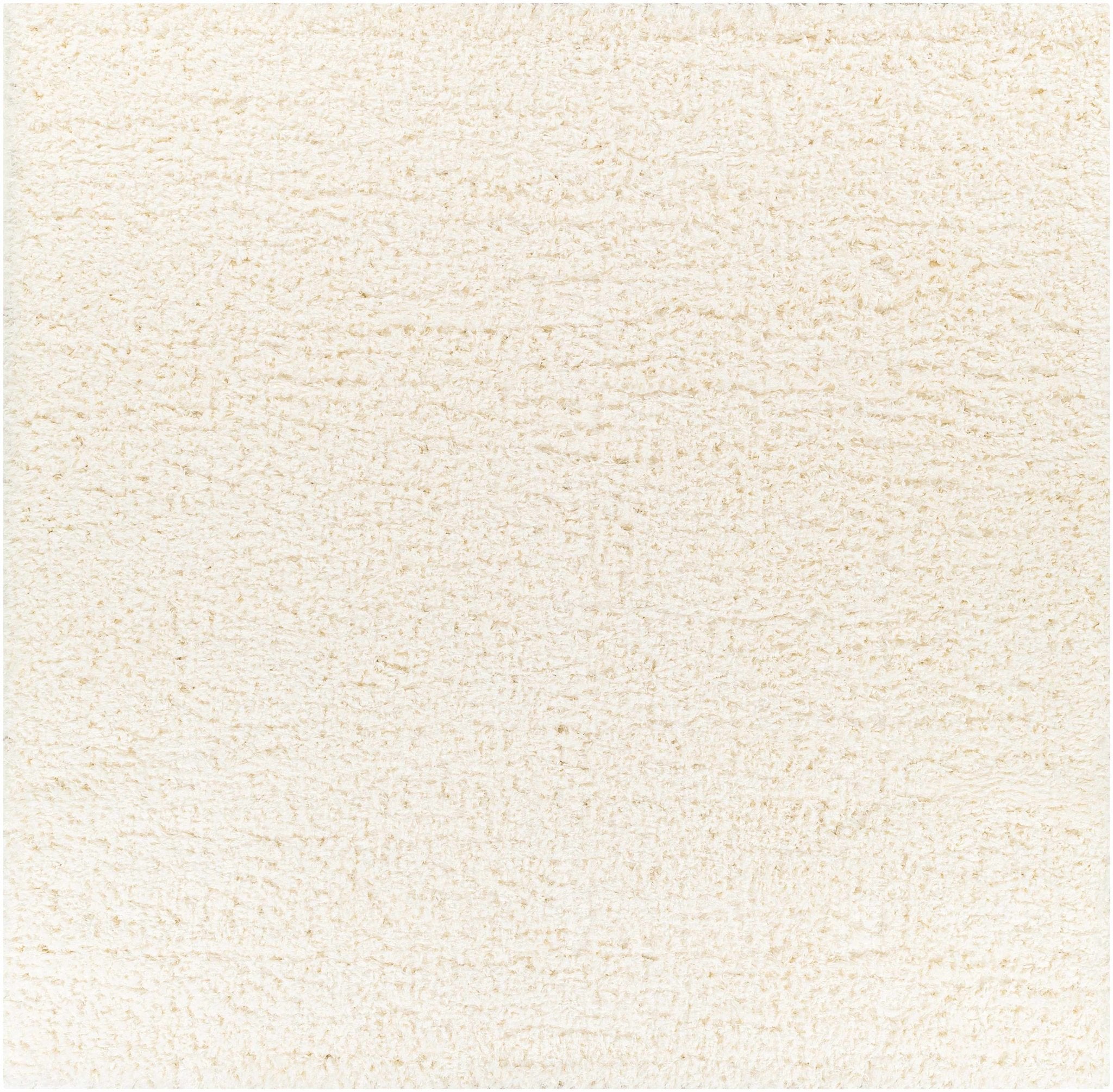 Siari Solid Cream Plush Rug - thewrightstore